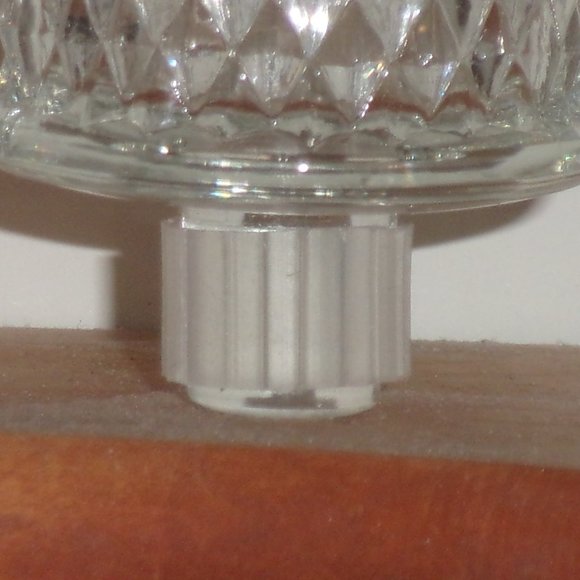 Vintage Clear Crystal Ribbed Glass Votive Tea Candle Holder Insert - Picture 4 of 8